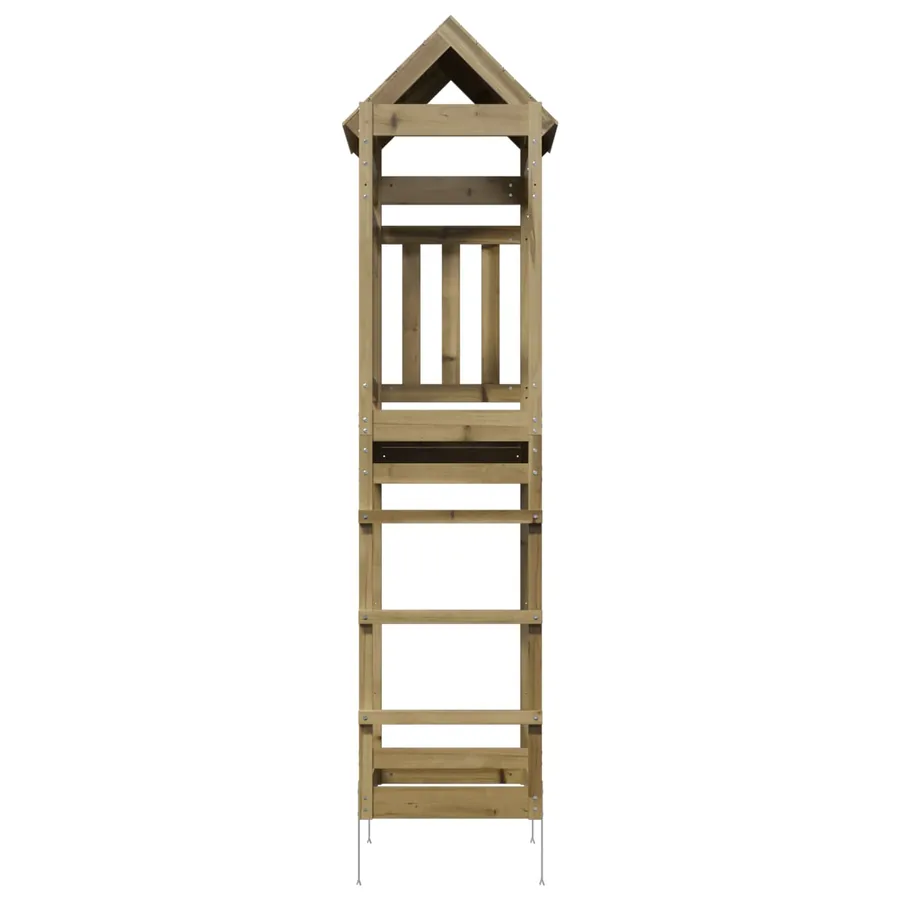 Tour de jeu Marron 52,5 x 85 x 238 cm Bois solide imprégné - 4