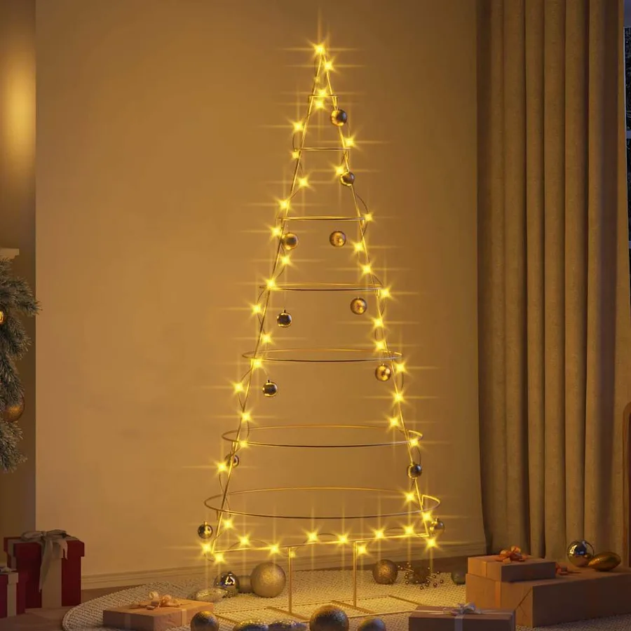 Arbre de Noël en métal Doré 180 cm Acier peint par poudre - 4