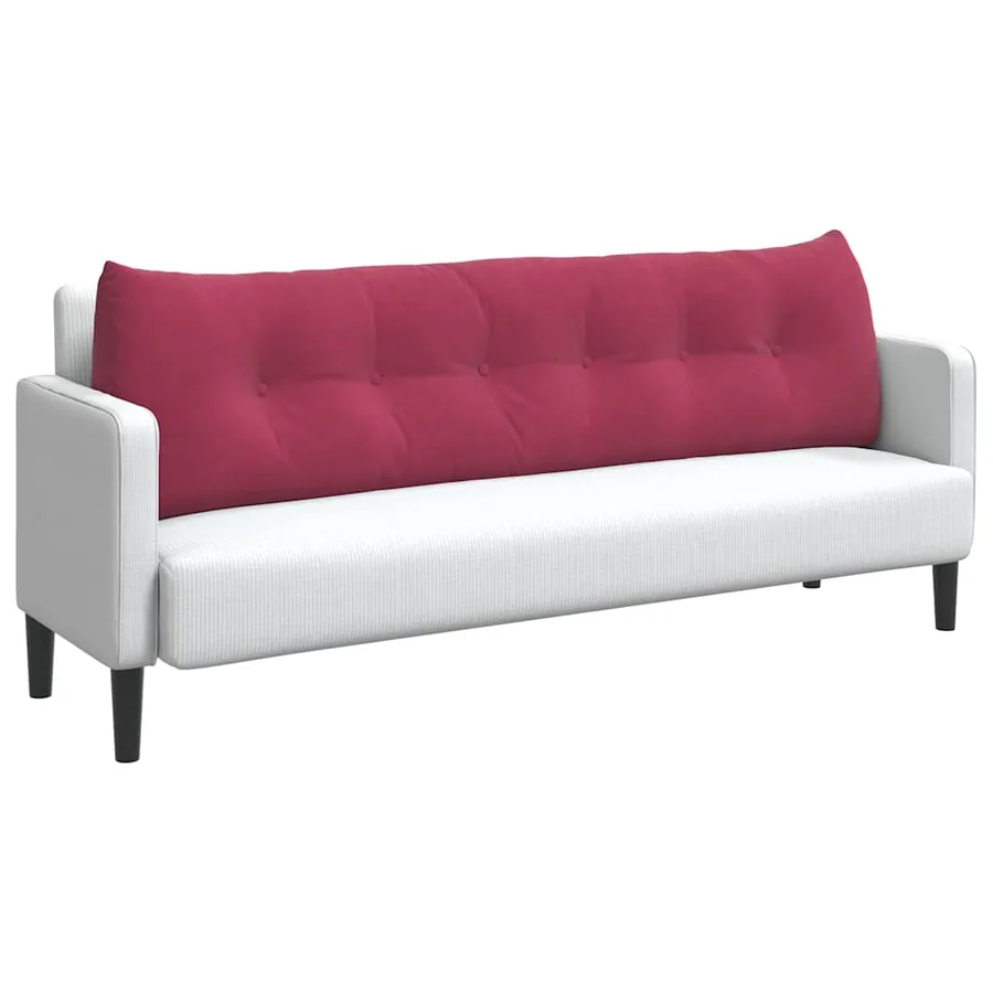 Coussin de Dos Bordeaux 180 x 24 x 50 cm Velours - 3