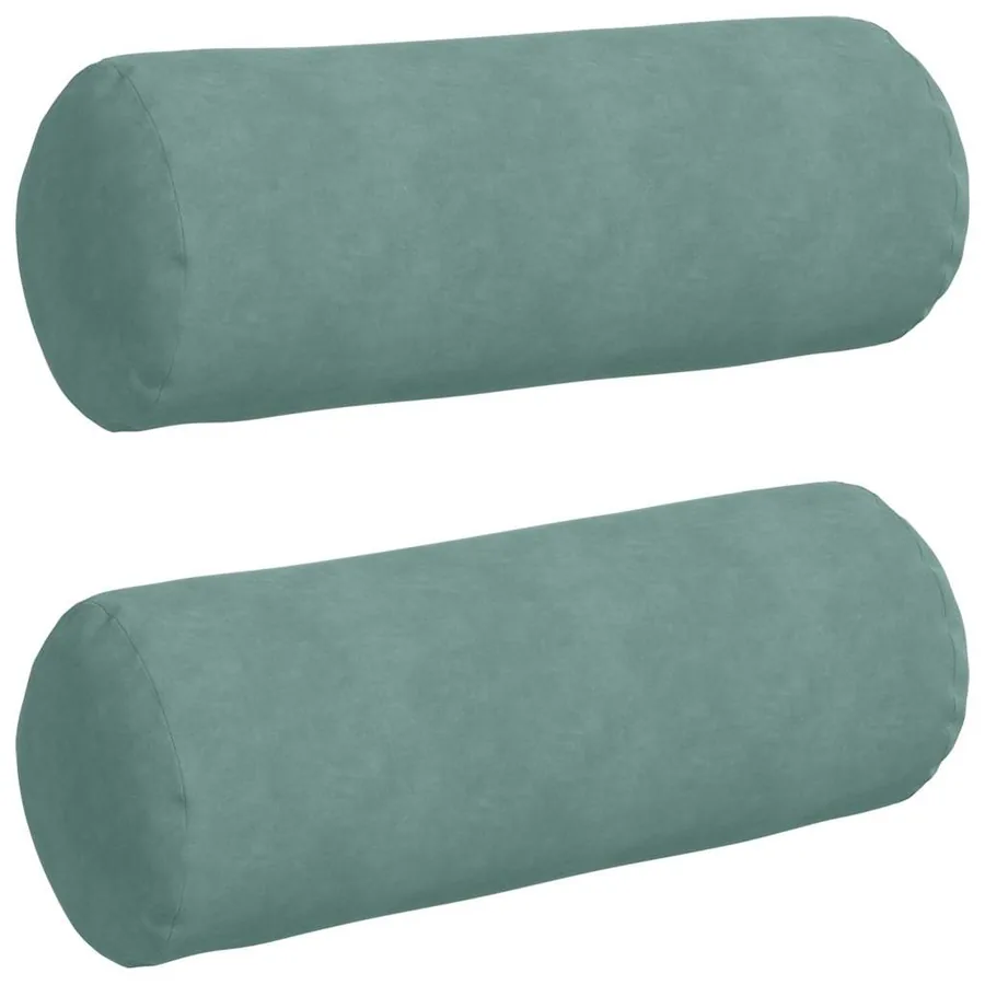 Coussins d'accent 2 pcs Vert Mer Ø 25 x 70 cm - 2