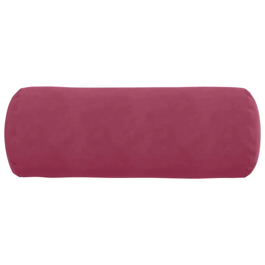 Coussins d'accent 2 pcs Bordeaux Ø 25 x 70 cm - 6