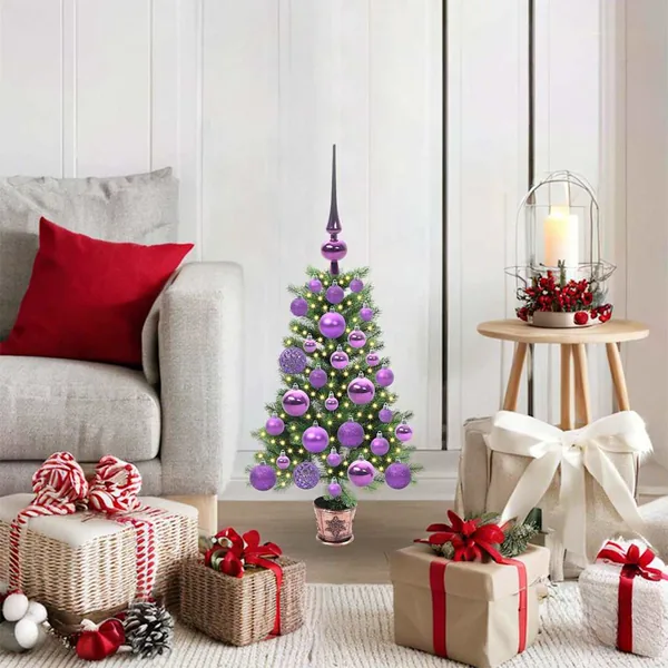 Sapin de Noël avec 150 LED avec support Vert 65 cm PE