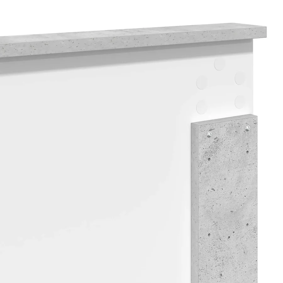 Cadre de lit Béton 140 x 190 cm Bois de pin massif - 11