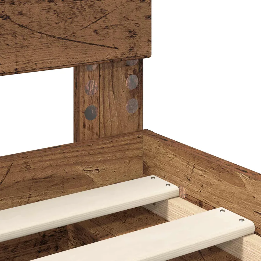 Cadre de lit Bois ancien 75 x 190 cm Bois de pin massif - 8