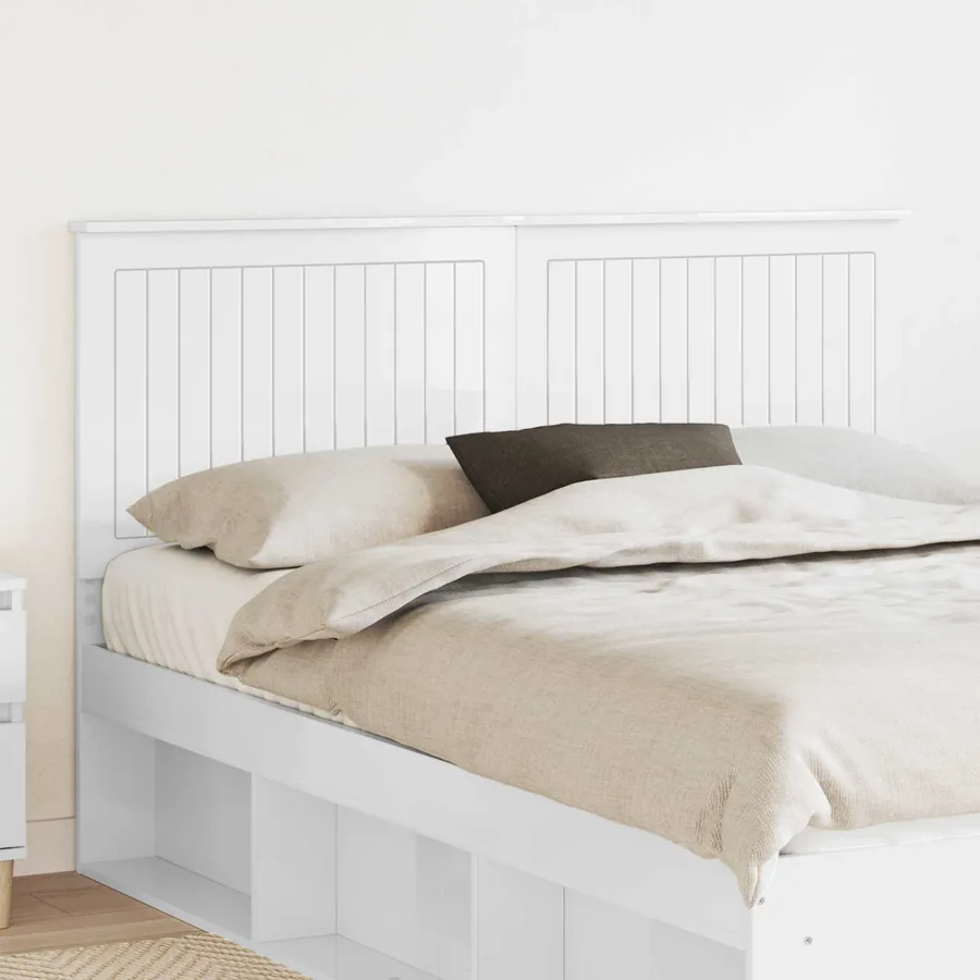 Tête de lit Blanc Brillant 150 cm Bois d'ingénierie