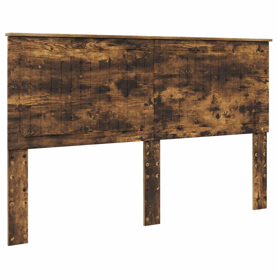 Lit de Rangement Chêne fumé 160 x 200 cm Bois d'ingénierie - 7