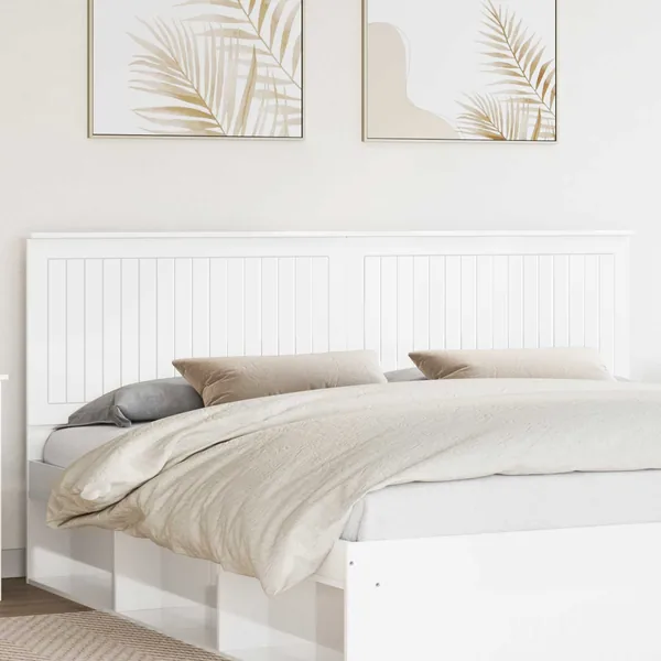 Tête de lit Blanc Brillant 200 cm Bois d'ingénierie