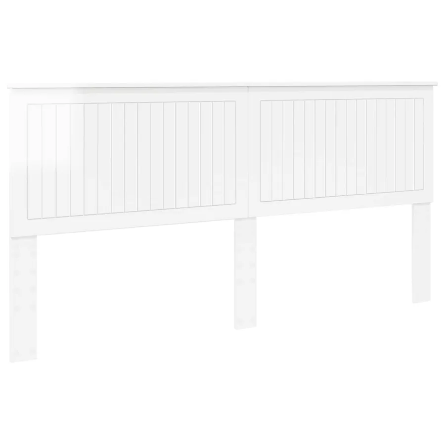 Tête de lit Blanc Brillant 200 cm Bois d'ingénierie - 2