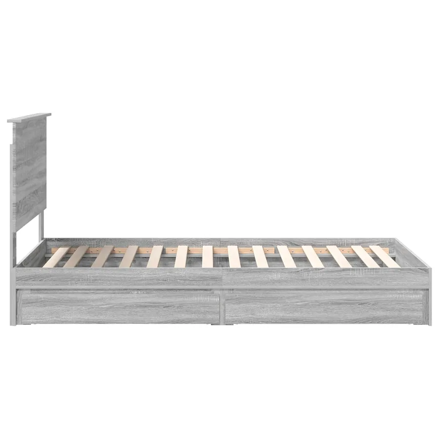 Lit de Rangement Gris Sonoma 100 x 200 cm Bois d'ingénierie - 9