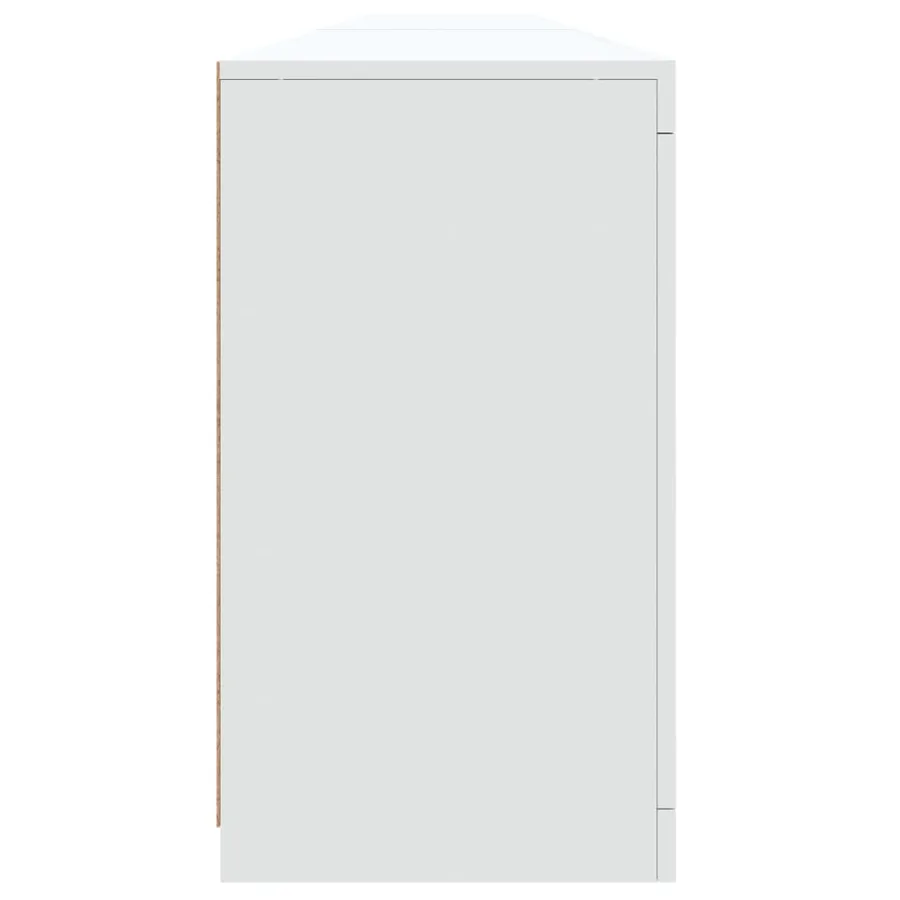 Buffet avec lumières LED blanc 283x37x67 cm - 8