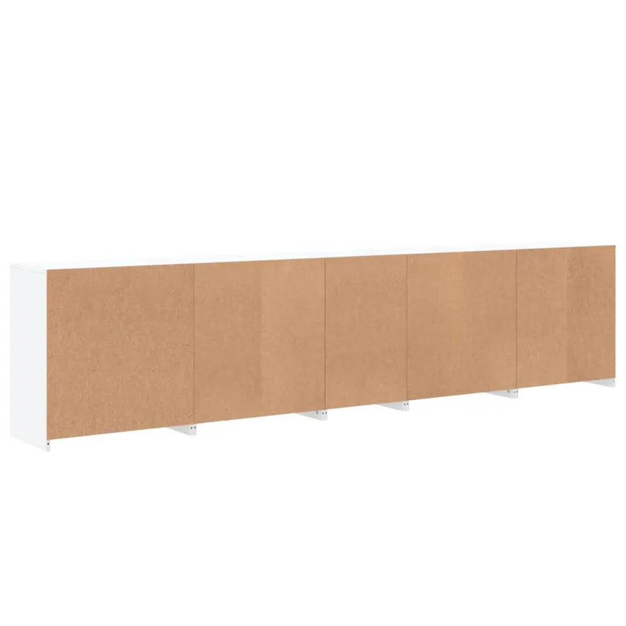 Buffet avec lumières LED blanc 283x37x67 cm - 9