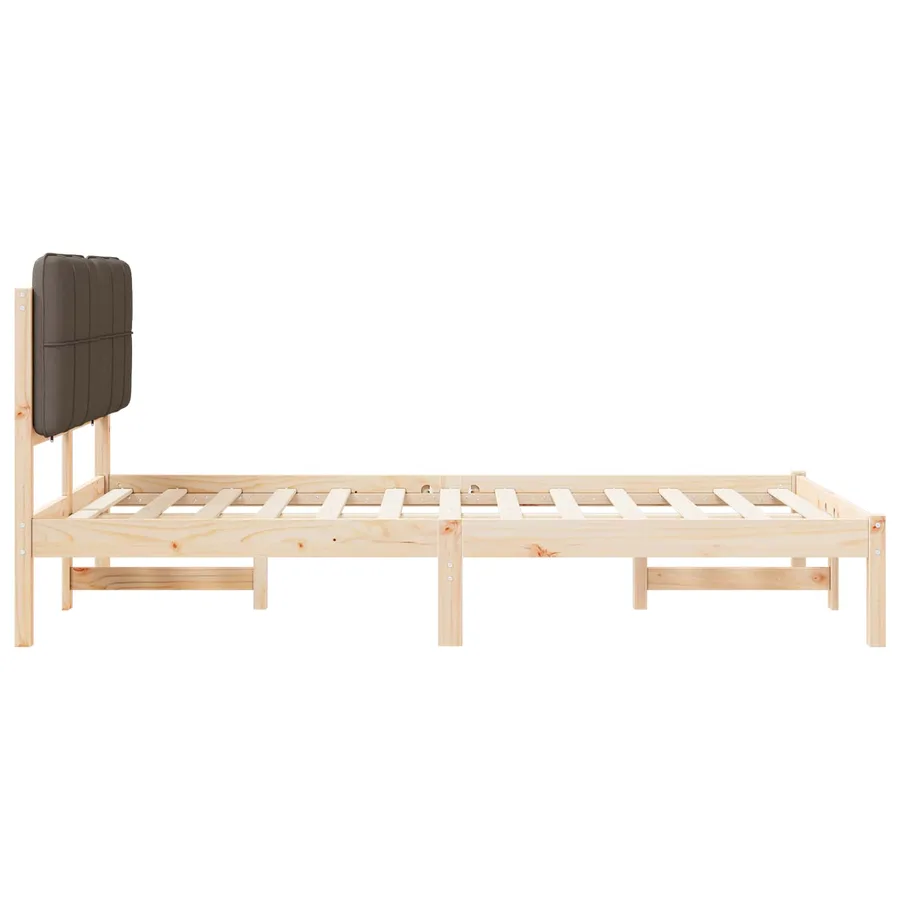 Cadre de lit avec tête de lit rembourrée Taupe 120 x 190 cm - 6