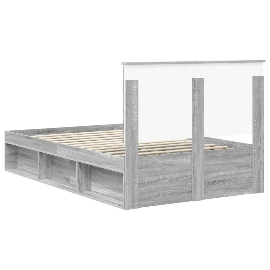 Cadre de lit Gris Sonoma 120 x 190 cm Bois de pin massif - 9