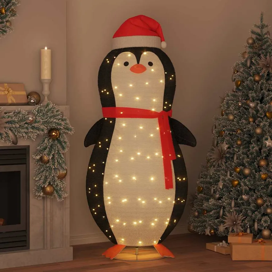 Figure de pingouin en neige Blanc chaud 78 x 178 cm tissu - 3