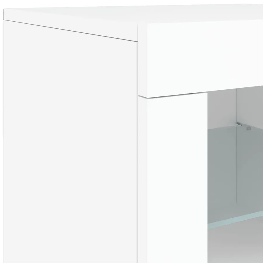 Buffet avec lumières LED blanc 181,5x37x67 cm - 10