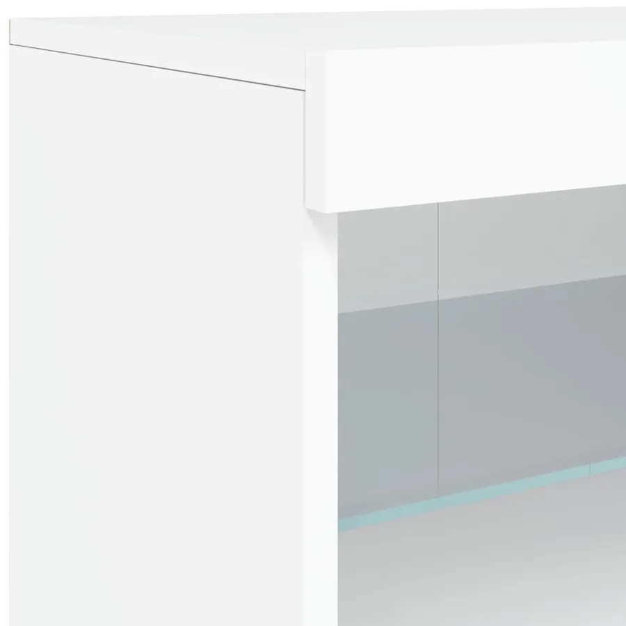 Buffet avec lumières LED blanc 181,5x37x67 cm - 12