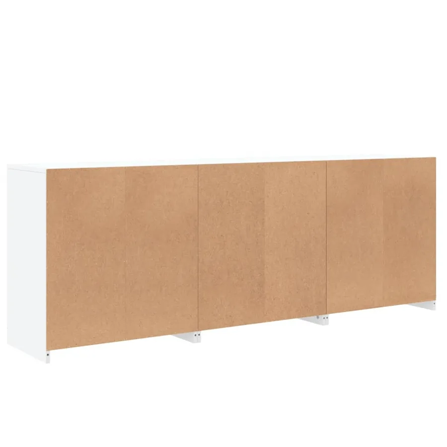 Buffet avec lumières LED blanc 181,5x37x67 cm - 8