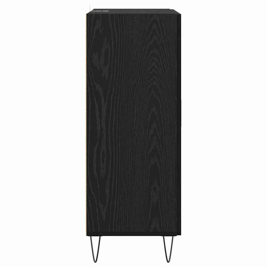 Buffet Chêne noir 69,5 x 34 x 90 cm Bois d'ingénierie - 7
