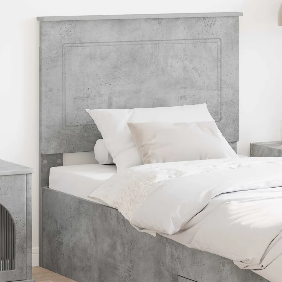 Tête de lit Gris Béton 100 cm Bois d’ingénierie