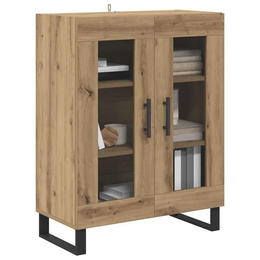 Buffet Chêne artisanal 69,5 x 34 x 90 cm Bois d'ingénierie - 3