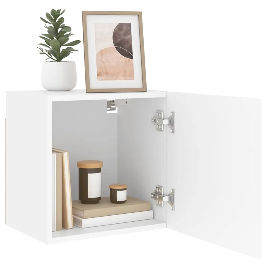 Meubles TV muraux 2 pcs blanc 40,5x30x40 cm bois d'ingénierie - 5