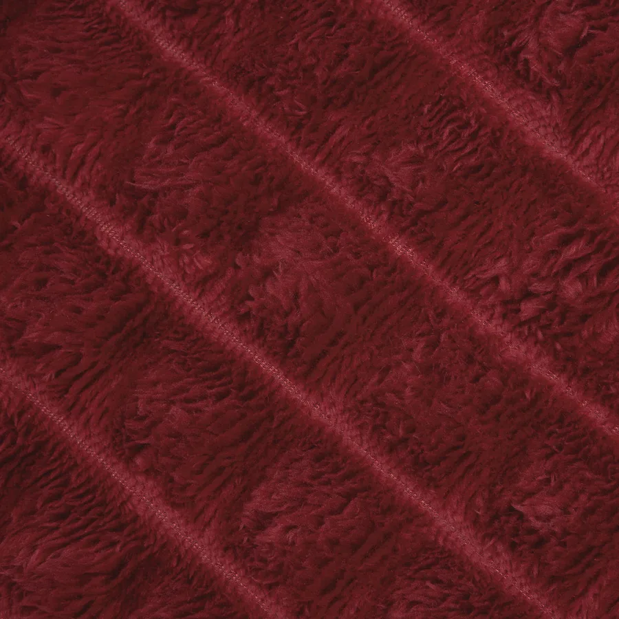 Jeté Rouge Bordeaux 150 x 130 cm Toison - 7