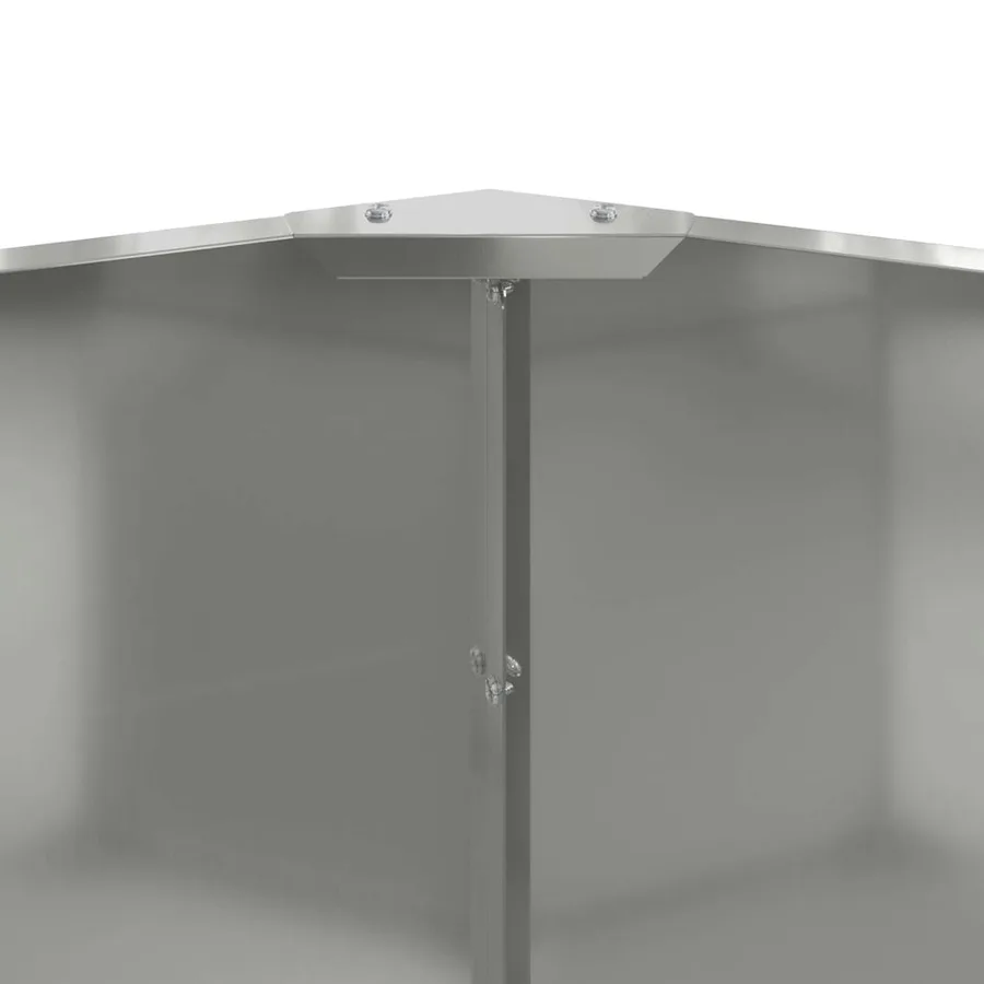 Jardinière Argent 90 x 90 x 50 cm Acier galvanisé - 7