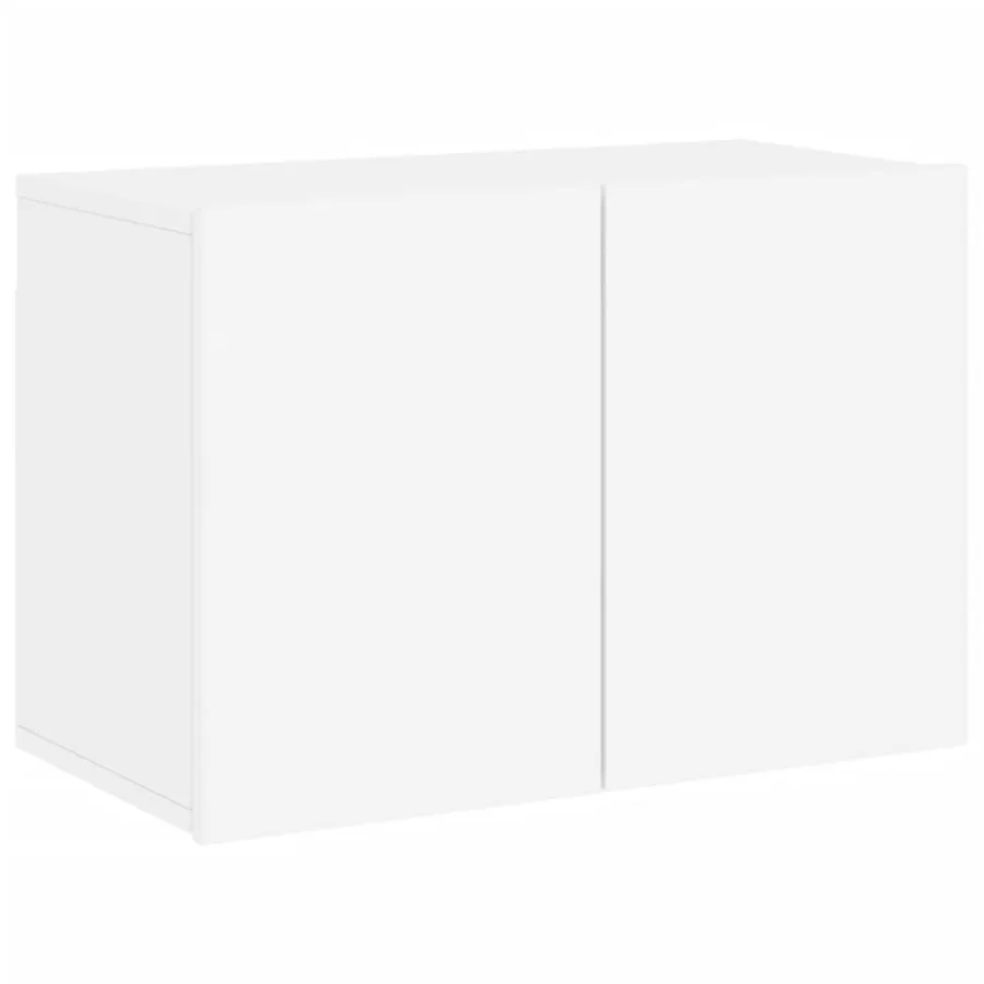 Meuble TV mural blanc 60x30x41 cm - 2