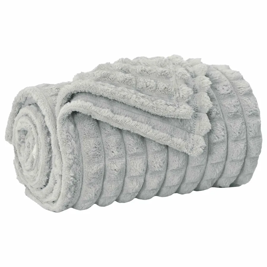 Couvertures à jeter 6 pcs Gris 200 x 150 cm Toison - 4