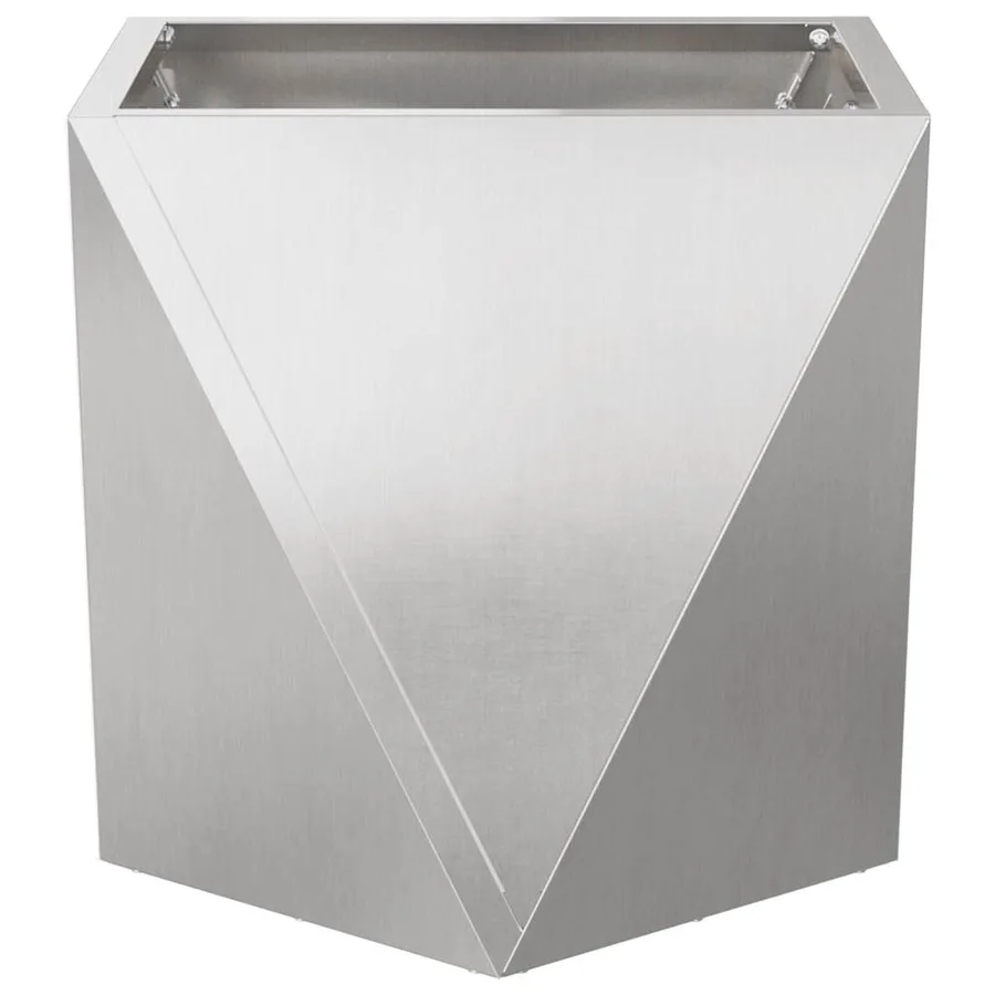 Jardinière 2 pc Argent 50 x 50 x 50 cm Acier inoxydable - 6