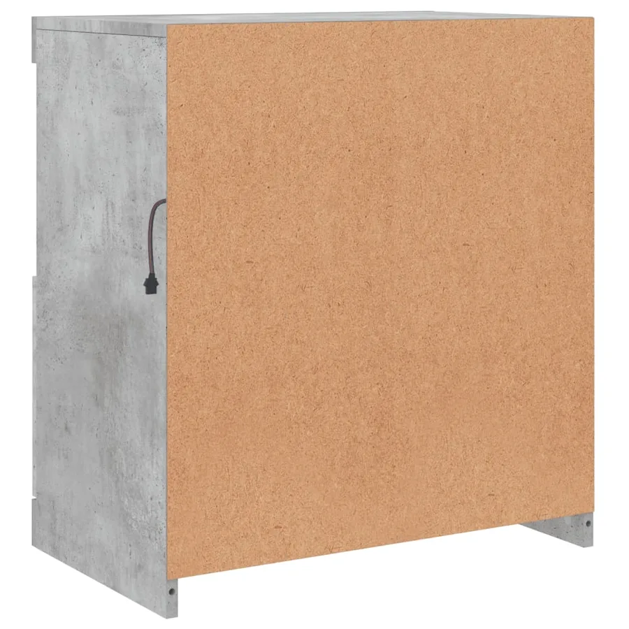 Buffet avec lumières LED gris béton 60x37x67 cm - 9