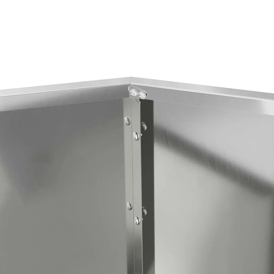 Jardinière Argent 100 x 100 x 80 cm Acier galvanisé - 7