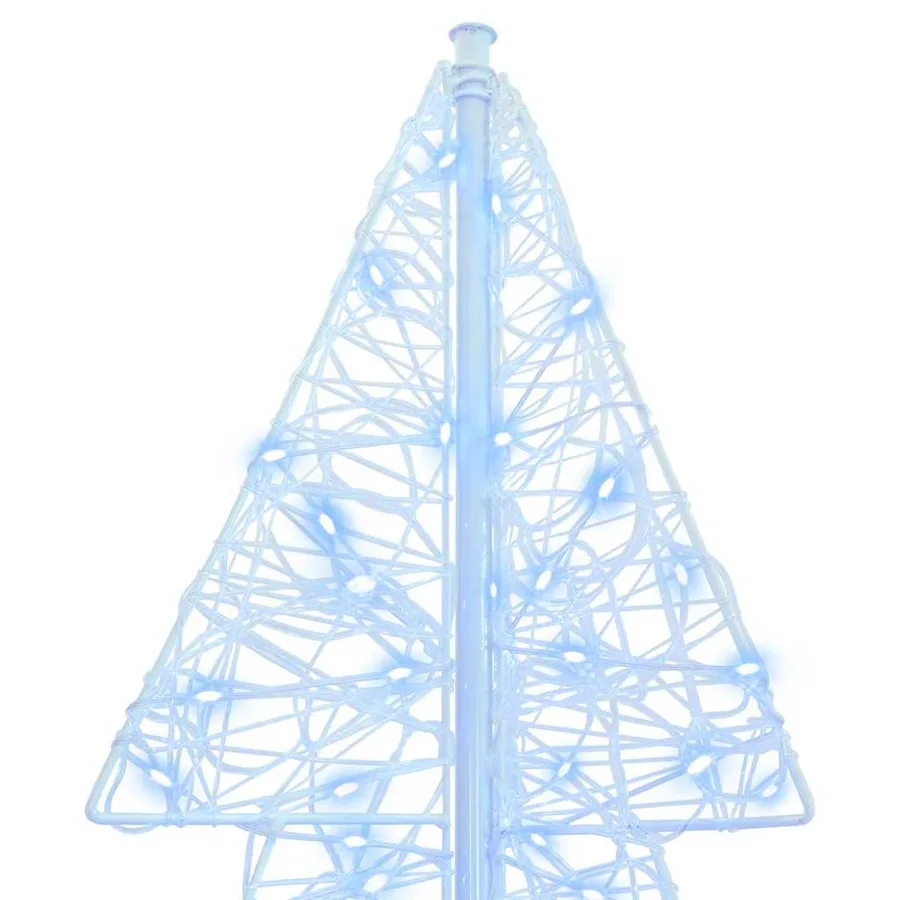 Sapin de Noël avec 160 LED Blanc Froid 150 cm Acrylique - 6