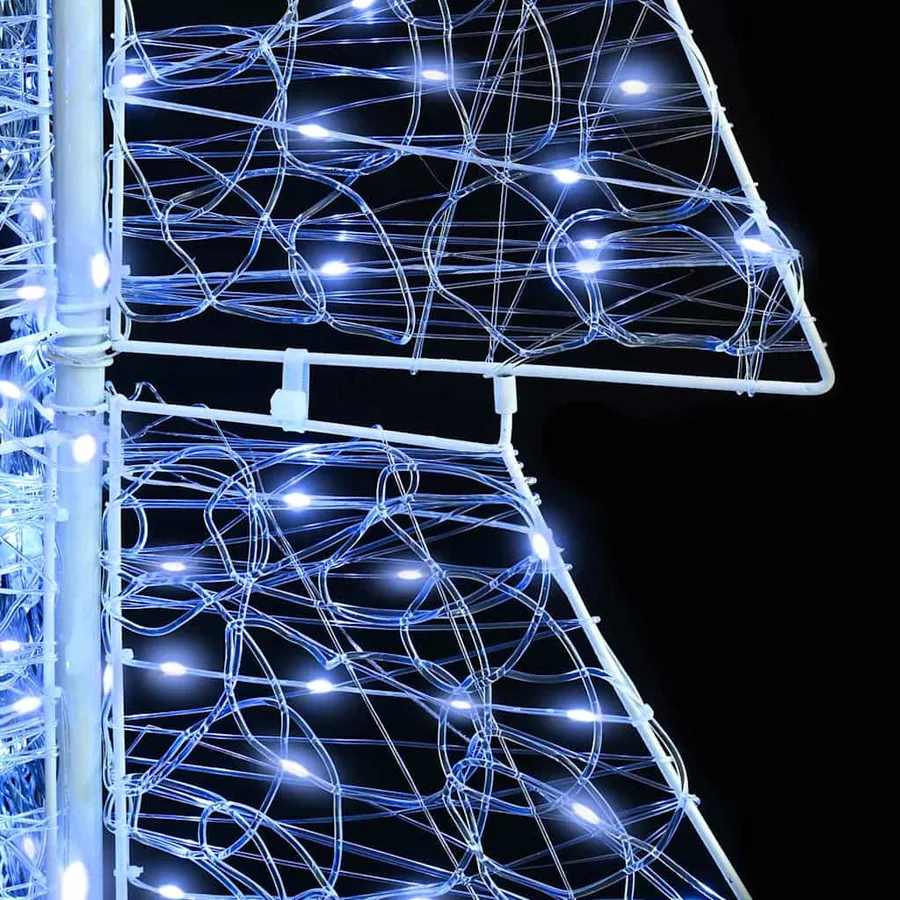 Sapin de Noël avec 160 LED Blanc Froid 150 cm Acrylique - 7