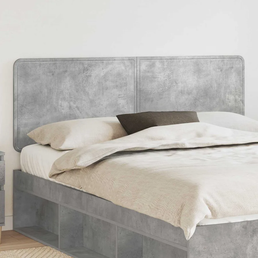 Tête de lit Gris béton Bois d'ingénierie