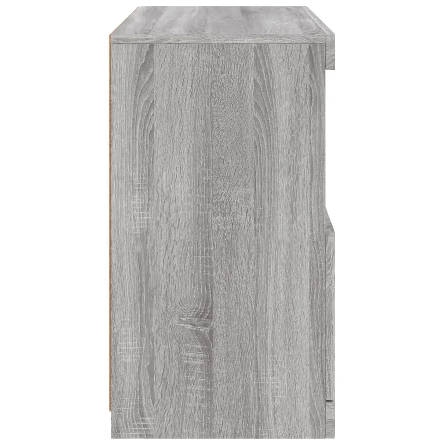 Buffet avec lumières LED sonoma gris 60x37x67 cm - 8