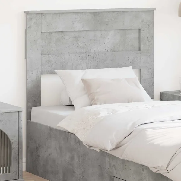 Tête de lit Gris béton Bois d'ingénierie