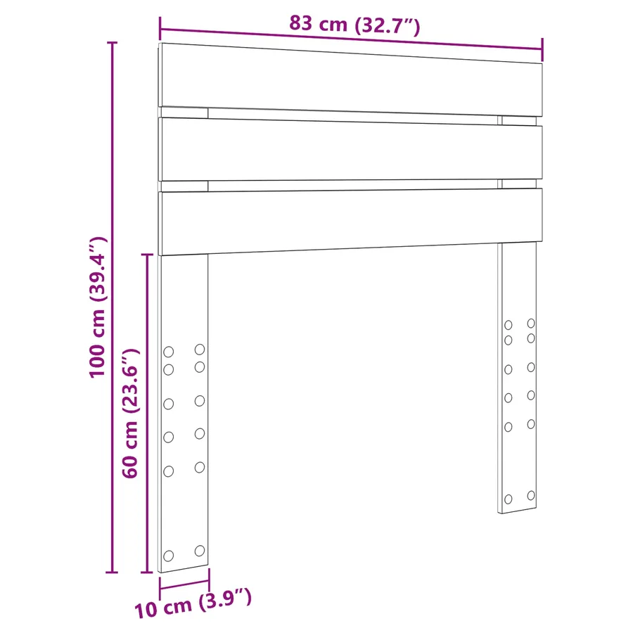 Tête de lit Blanc Bois d'ingénierie - 10