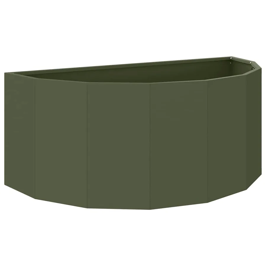Jardinière Vert olive 90 x 45 x 35 cm Acier - 2