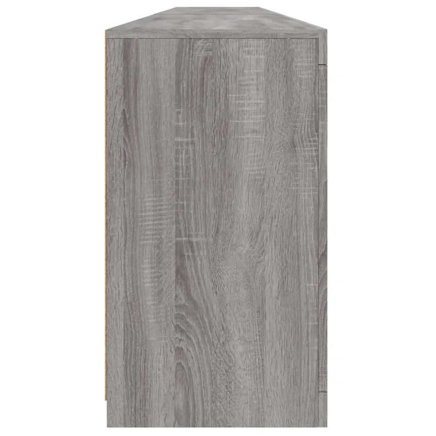 Buffet avec lumières LED sonoma gris 283x37x67 cm - 8