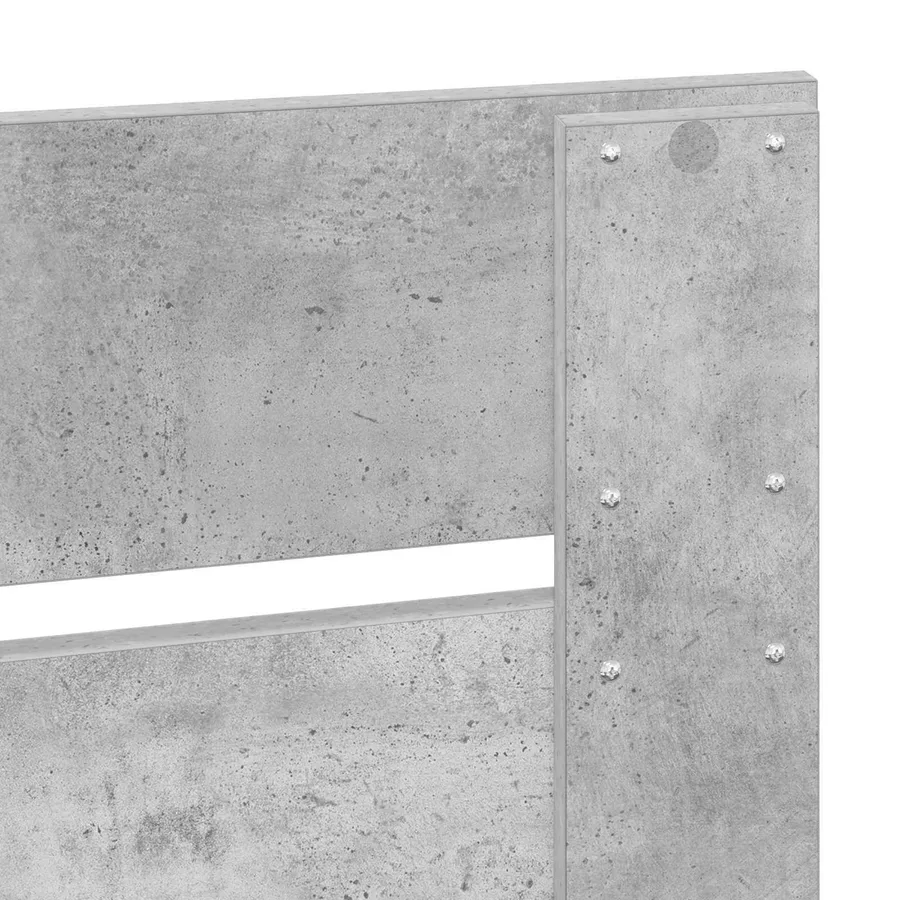 Cadre de lit Gris Béton 150 x 200 cm Pin massif - 11