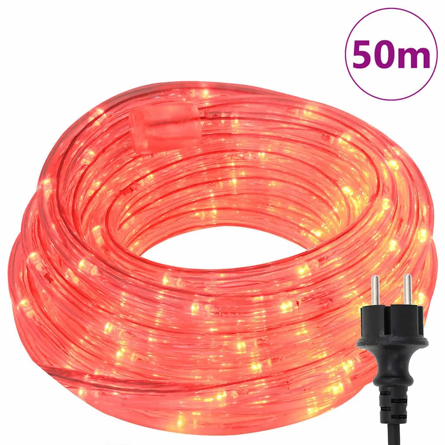 Lumière en corde avec 1200 LED Rouge 50 m PVC - 3