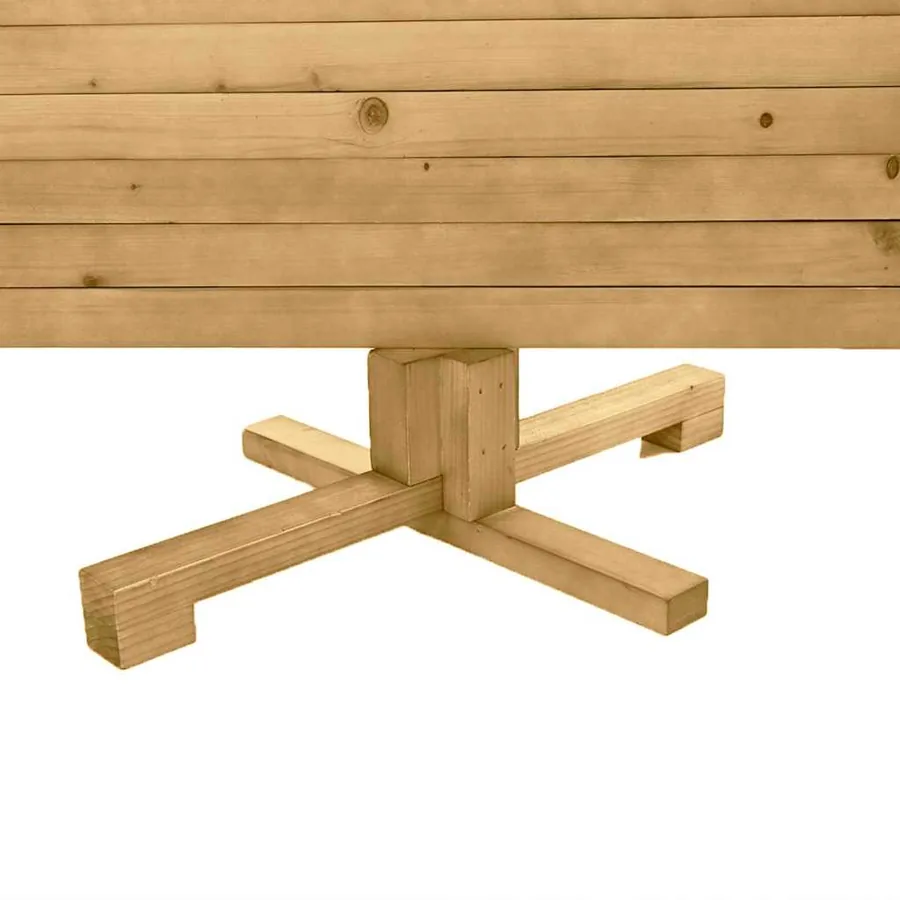 Arbre de Noël en bois Marron 120 cm Bois massif en pin - 11