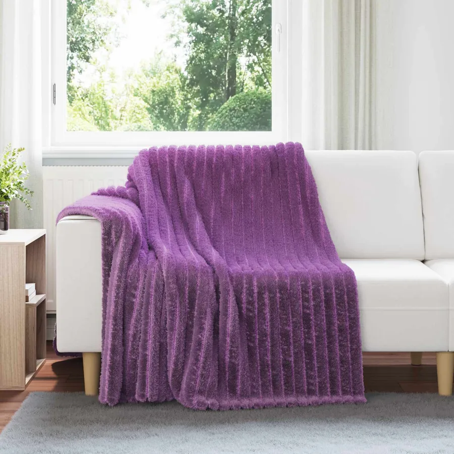 Jeté Violet 200 x 150 cm Toison