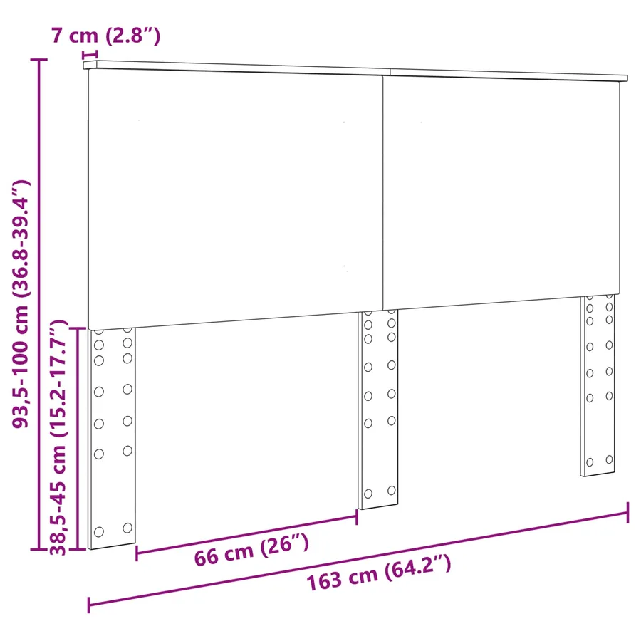 Tête de lit Blanc 100 cm Bois d’ingénierie - 10
