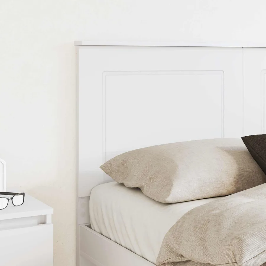 Tête de lit Blanc 100 cm Bois d’ingénierie - 3
