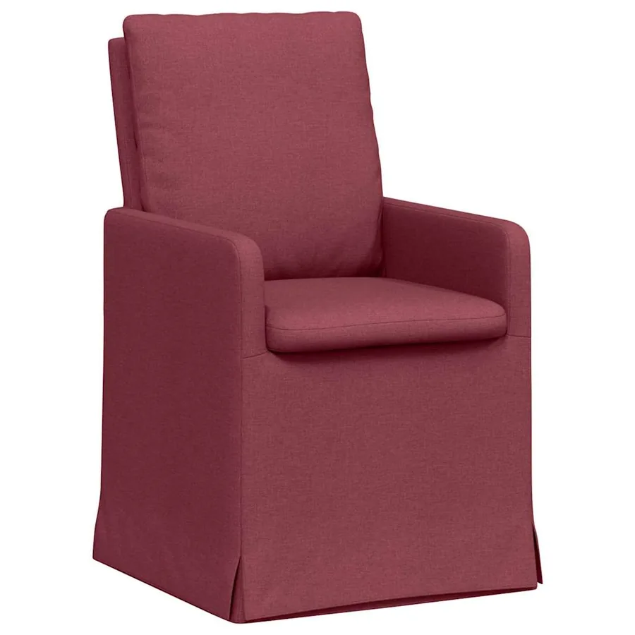 Chaises de salle à manger 2 pcs Bordeaux 57 x 67 x 98 cm tissu - 2