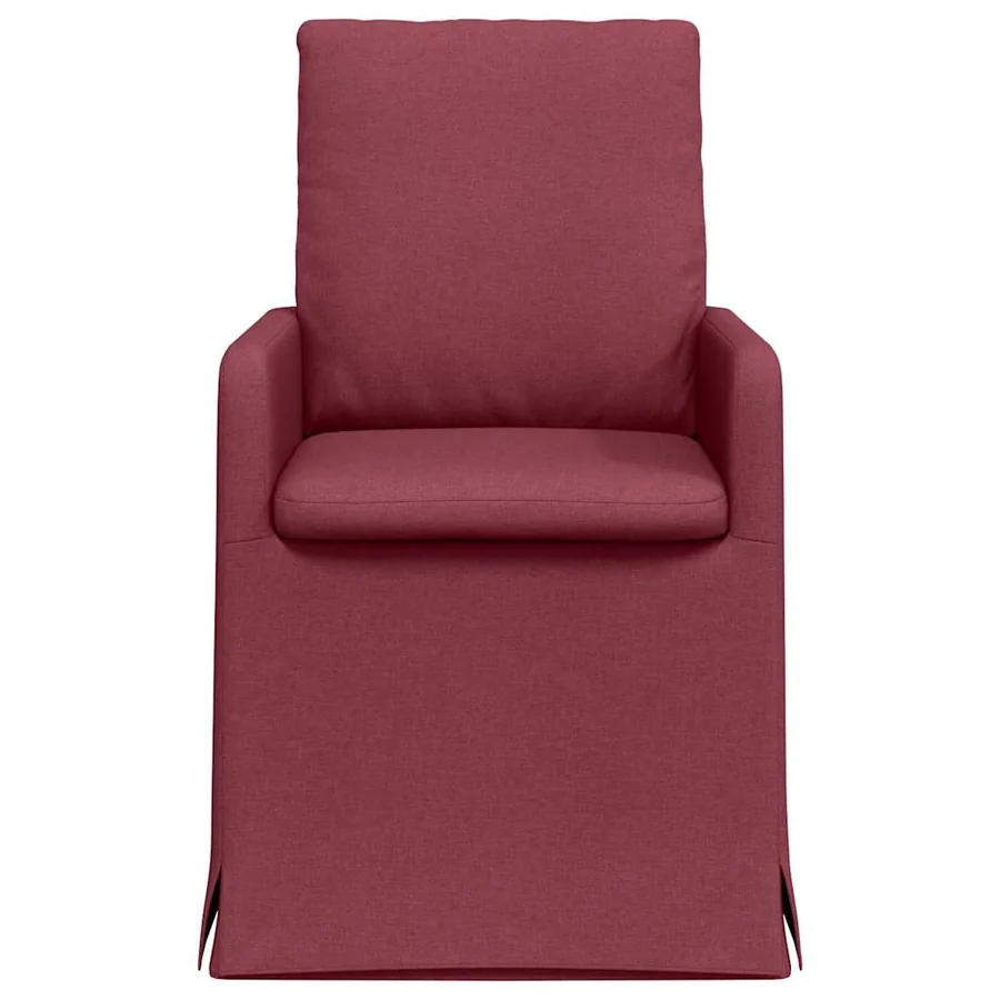 Chaises de salle à manger 2 pcs Bordeaux 57 x 67 x 98 cm tissu - 4