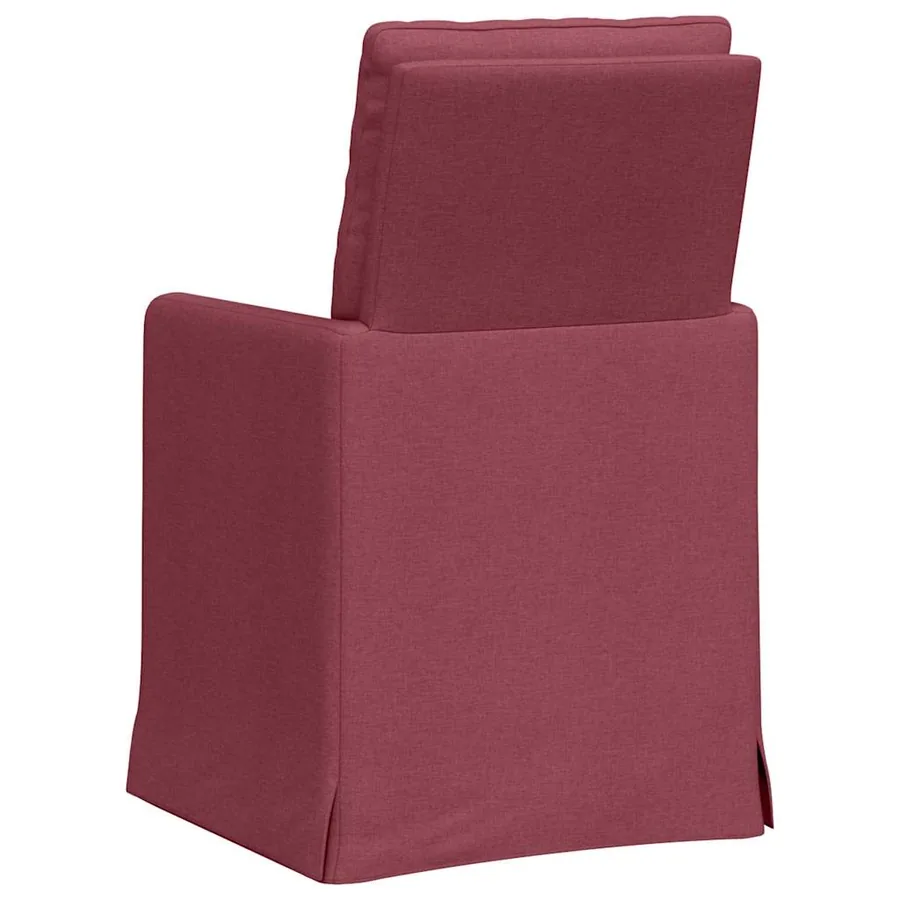 Chaises de salle à manger 2 pcs Bordeaux 57 x 67 x 98 cm tissu - 6