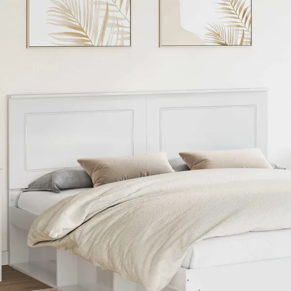 Tête de lit Blanc Brillant 100 cm Bois d’ingénierie